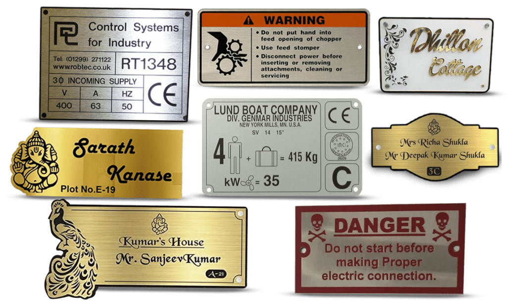 You need customized name plates ecg name plates